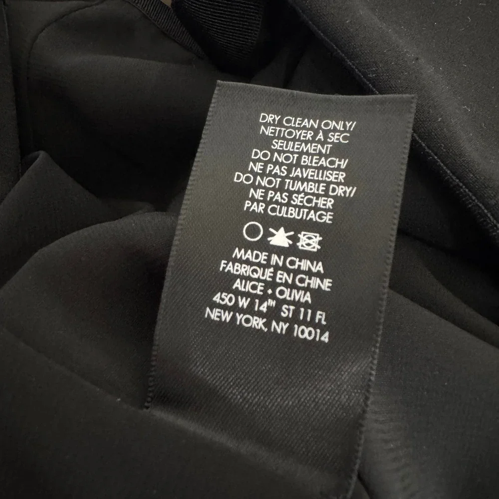 Alice‎ Olivia Pencil Skirt Black Wrap Front Midi Knee Length Business Office 4